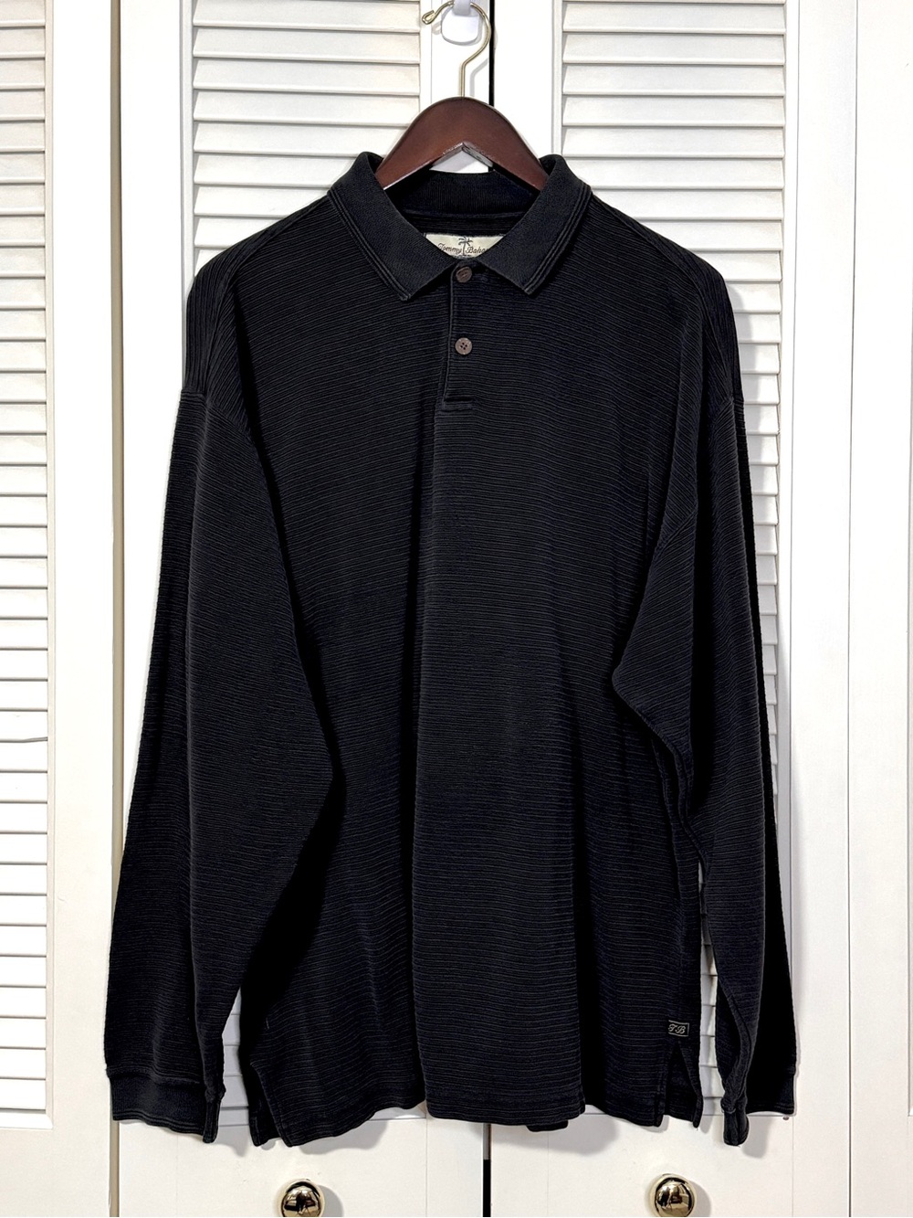 Tommy Bahama Saturday Night Long Sleeve Silk Polo Shirt